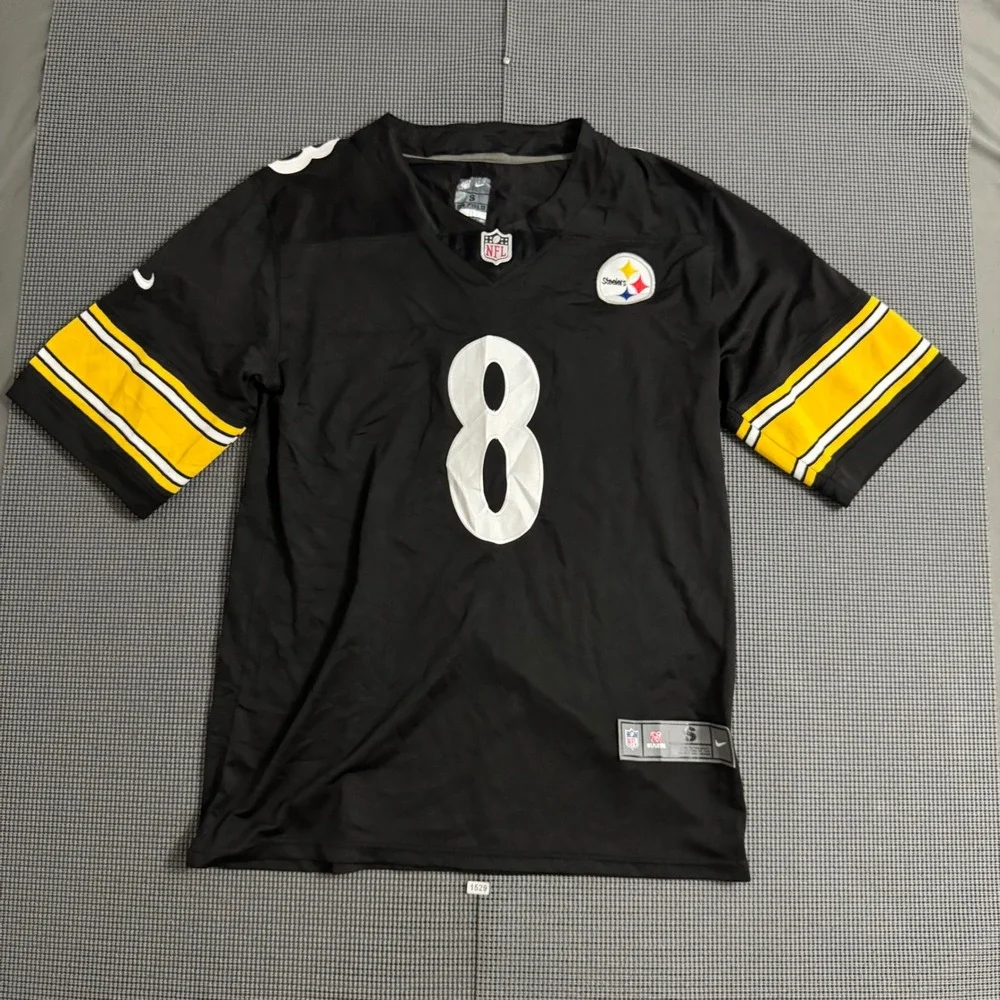 Nike NFL Pittsburgh Steelers Kenny Pickett 8 Jersey Mens Small Black On Field